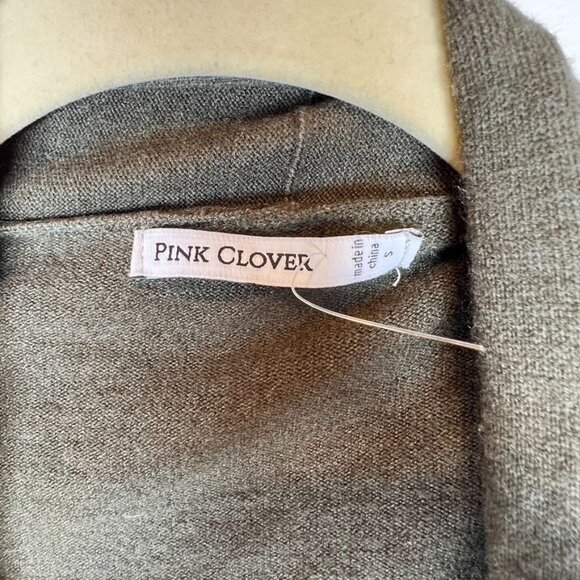 Pink Clover (Stitch Fix)Open-Front Olive Cardigan Sweater Pockets Small NWT - Picture 2 of 5
